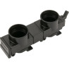 Pokrywa z ociekaczem oleju, podwójna, żółta/czerwona, rozstaw 82 mm 45°