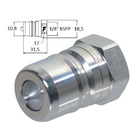 Szybkozłącze wtyczka ISO B wew. 1/8" BSP Faster