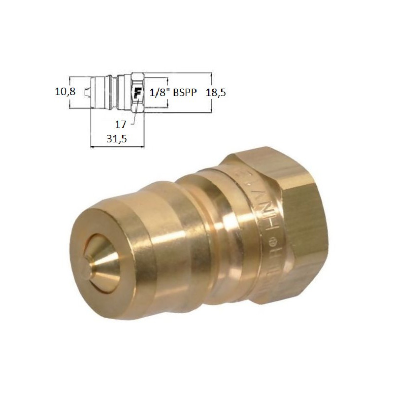 Szybkozłącze wtyczka ISO B wew. 1/8" BSP Faster