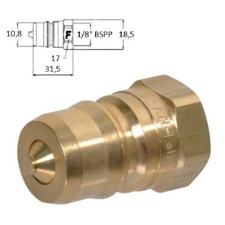 Szybkozłącze wtyczka ISO B wew. 1/8" BSP Faster