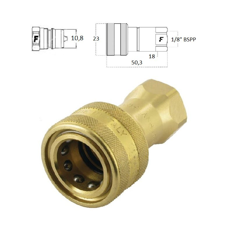 Szybkozłącze gniazdo ISO wew. 1/8" BSP Faster