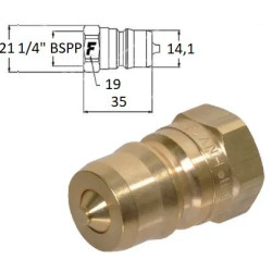 Szybkozłącze wtyczka ISO B wew. 1/4" BSP Faster
