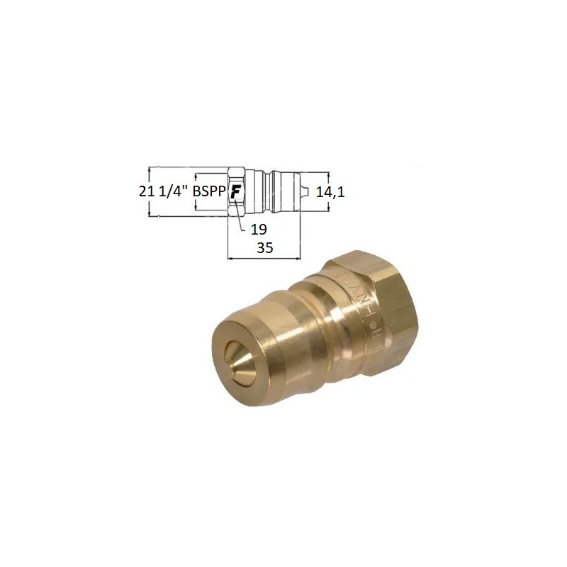 Szybkozłącze wtyczka ISO B wew. 1/4" BSP Faster