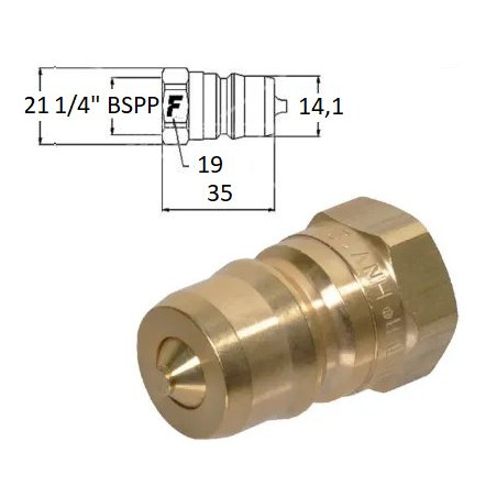 Szybkozłącze wtyczka ISO B wew. 1/4" BSP Faster