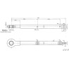 Ucho dyszla, K3 35/700 mm BPW