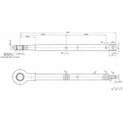 Ucho dyszla, K4 40 x 750 mm BPW
