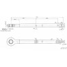 Ucho dyszla, K4 40 x 750 mm BPW