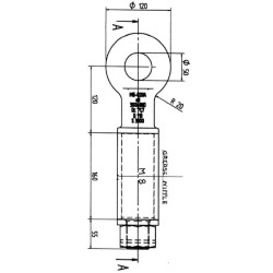 Ucho zaczepu, obrotowe Ø 52 mm 20 T, L-390