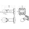 Zaczep kulowy K80, 100 x 110 / 8xM16