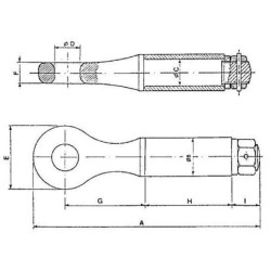 Ucho zaczepu, obrotowe 45 mm 7 t