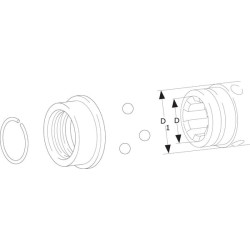 Zestaw naprawczy widłaka, Walterscheid, 1 3/8 Z6, 1 3/8 Z21