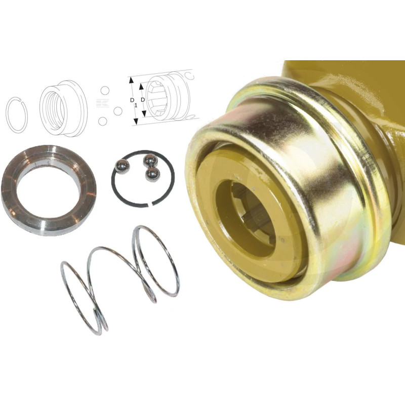 Zabezpieczenie widłaka Walterscheid ASG - D1-38mm, 1"-15, 25x22-10