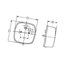 Lampa zespolona tylna Case, Fiat,Hako, Jungheinrich 2SE002578701 Hella 4082300172027