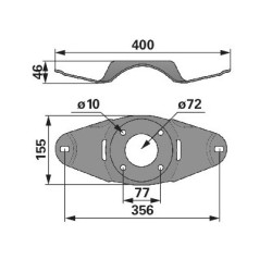 Trzymak noża Krone długość: 356 mm zam. VS