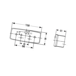 Lampa zespolona, tylna, prawa 2SD003184041 Hella 4082300051506