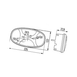 Lampa tylna Cargoluna 2VP343640041 Hella 4082300216639