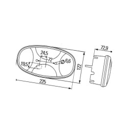 Lampa tylna Cargoluna 2VP343640051 Hella 4082300233711