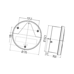 Lampa zespolona, tylna 2VA012497051 Hella 4082300565331