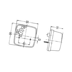 Lampa zespolona, tylna 2SW003014131 Hella 4082300204544