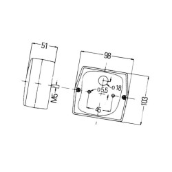 Światło tylne, 12 V 2SE998530077 Hella 9002920116435