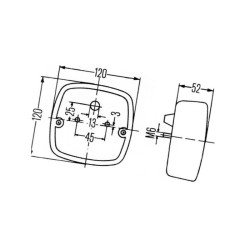 Lampa zespolona, tylna Claas, Terex, 2SD002514161 Hella 4082300051445