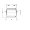 ADR 8223801 Łącznik gumowy, 42 x 38 x 20 osi Type E, 914 AS