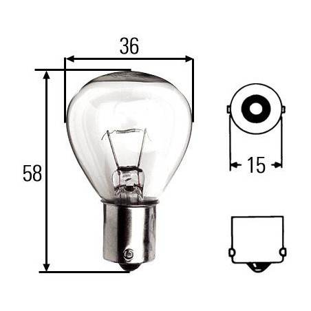 Żarówki BA15s, 24 V, 45 W Żarówki BA15s