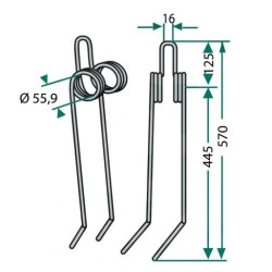 Seed cover spring G18904710R Gaspardo G18904710R