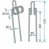 Hassia 3538801 Palec zagarniający, 12 mm Lemken