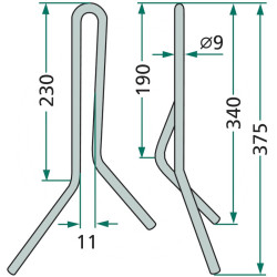 Palec zagarniający Hassia, Lemken D8 HASSIA D054939