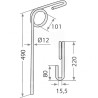 Palec zagarniający 12x490 Horsch, Vaderstad pasuje, 