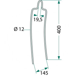 Horsch 23250303 Palec zagarniający, TurboDisc