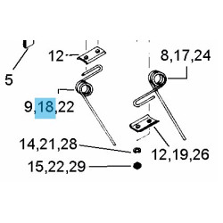Palec zagarniający 7,5x270 Hassia, Lemken, przedni