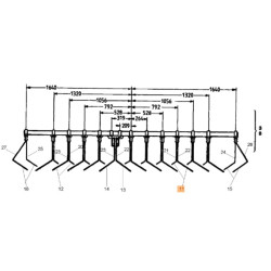 3396400 Amazone zagarniacz kpl. prawy
