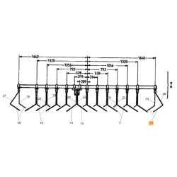 Amazone 3426400 Zagarniacz kpl.,zew. prawy