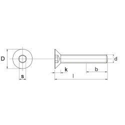 Śruba M16x80 kl.10.9 imbus stożek półgwint czarna