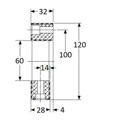 Element gumowy sprzęgła LF8 60SH