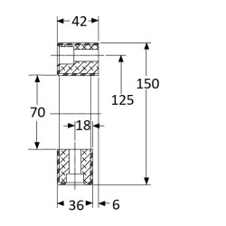 Element gumowy sprzęgła LF16 60SH