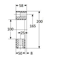 Element gumowy sprzęgła LF30 60SH