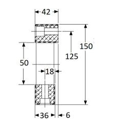 Element gumowy sprzęgła LF22 60SH