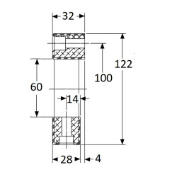 Element gumowy sprzęgła LF12 60SH
