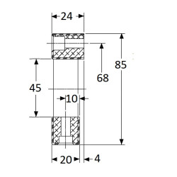 Element gumowy sprzęgła LF2 60SH