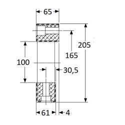 Element gumowy sprzęgła (4) LF80 60SH