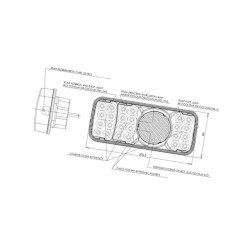Lampa tylna zespolona, diodowa, lewa W66L 12/24V NR 312KR
