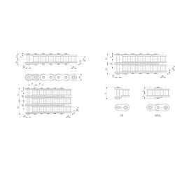 Zamek 28AH-1, 220 kN, - 1i3/4"x1" - Tsubaki RS140K
