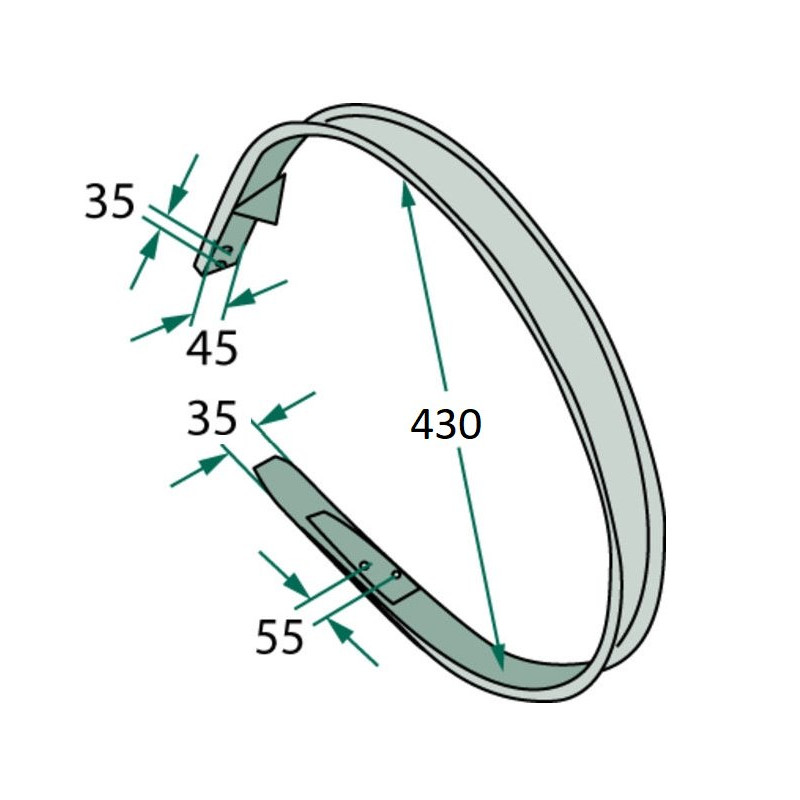 Osłona podbieracza Welger 430mm RP 15 2a