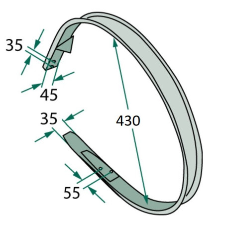 Osłona podbieracza Welger 430mm RP 15 2a