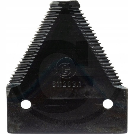 Nożyk kosy 2,7mm, szer.76/51,6 dł.82,3mm -nit 6,5/20 górnoryflowan drobny ząb 6112031