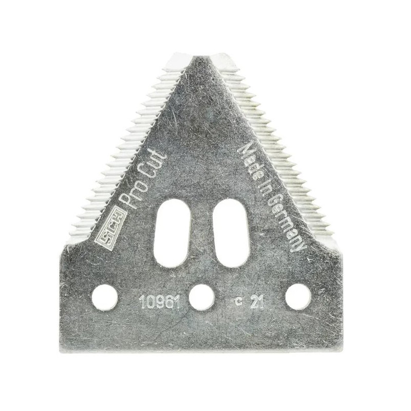 Nożyk kosy 2,7mm, szer.76/51,6 dł.80,0mm -nit 6,5/15 górnoryflowany gruby ząb Schumacher 10961.06,