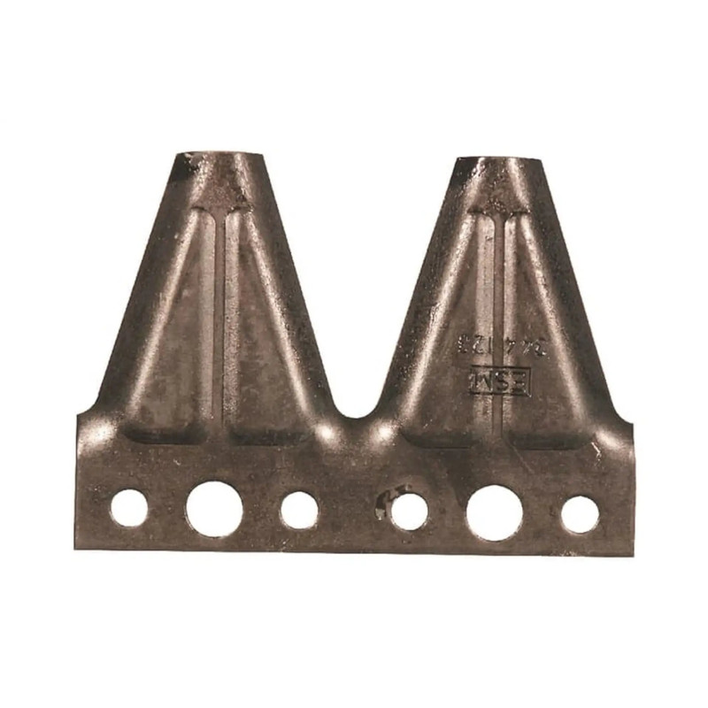Nożyk kosy ESM 2,0mm, szer.51/31 dł.mm -nit 6,3/ -25szt. podwójny